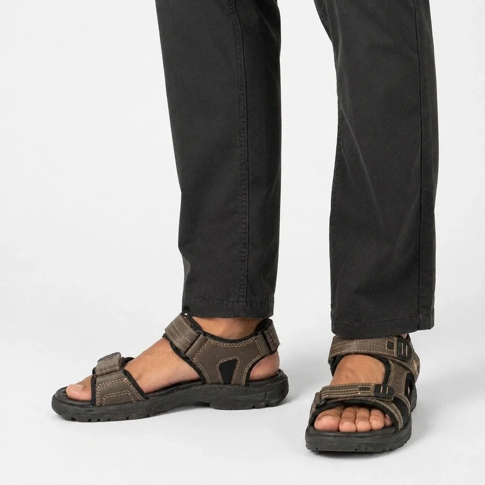 Land Shark Sport Sandals Men's Size 12 Hook-and-Loop Adjustable Strap Open Toe